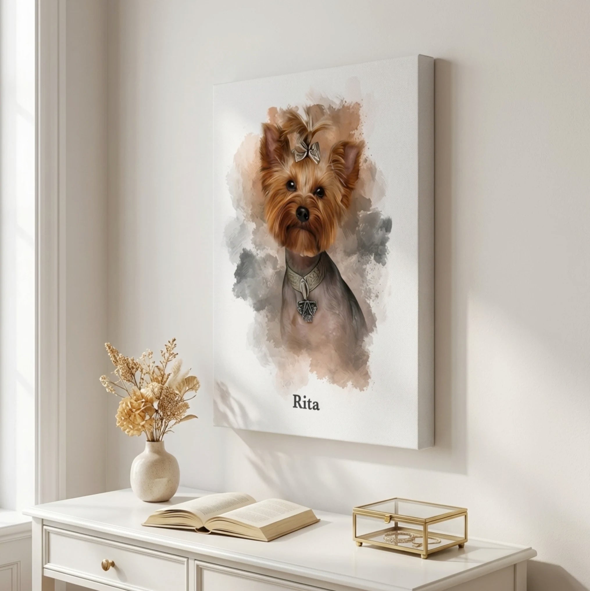 Lienzo retrato de mascotas