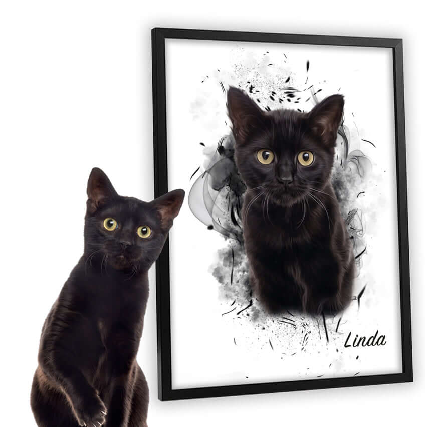 Retrato personalizado de mascotas diseño SIL