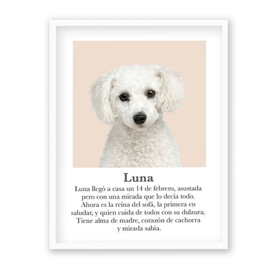 Retrato mascota con mensaje