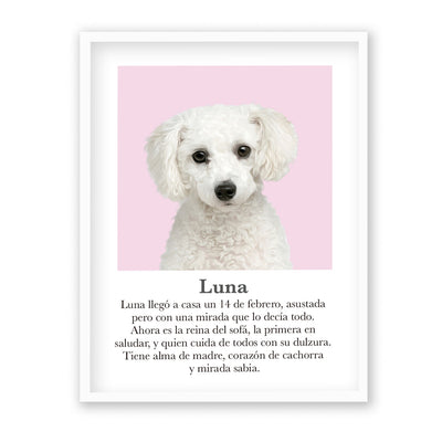 Retrato mascota con mensaje