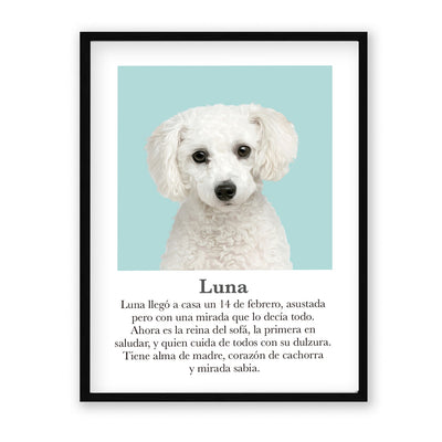 Retrato mascota con mensaje