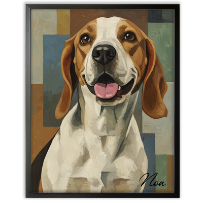 Retrato de mascota estilo cubista