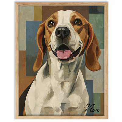 Retrato de mascota estilo cubista
