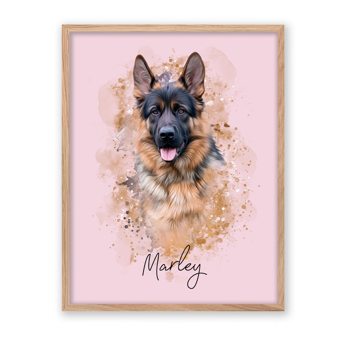 Retrato mascotas en acuarela