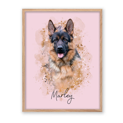 Retrato mascotas en acuarela