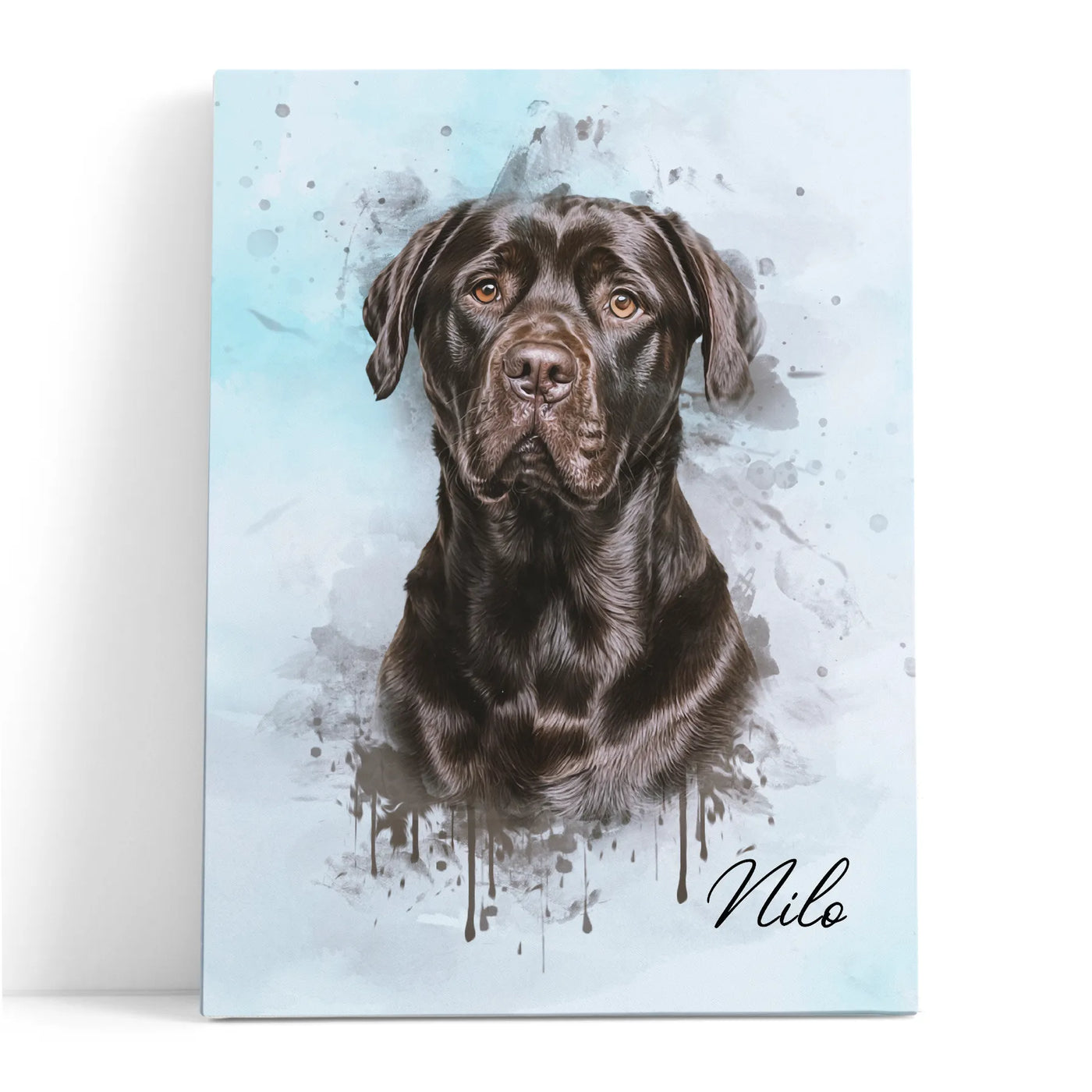 Retrato de mascotas en acuarela