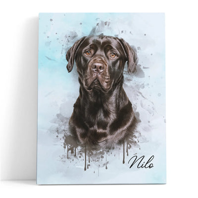 Retrato de mascotas en acuarela