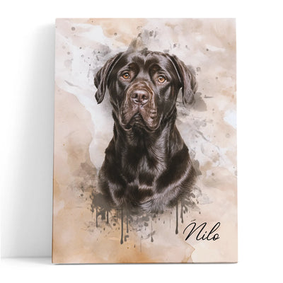 Retrato de mascotas en acuarela