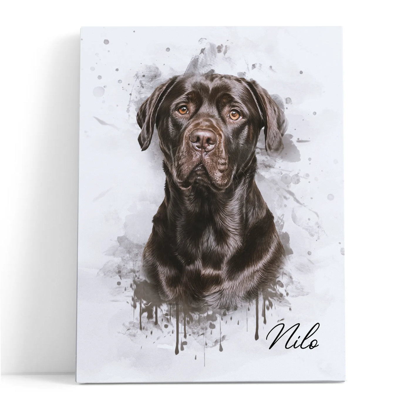 Retrato de mascotas en acuarela