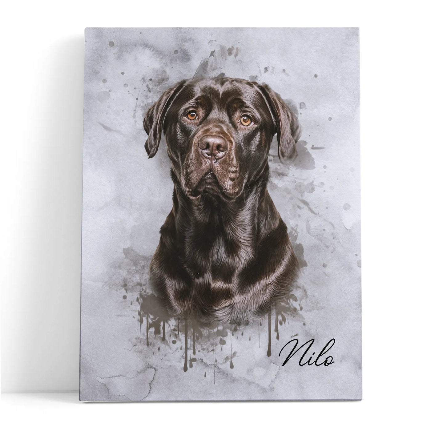 Retrato de mascotas en acuarela