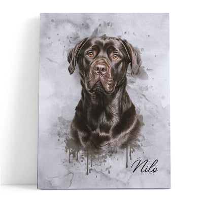 Retrato de mascotas en acuarela