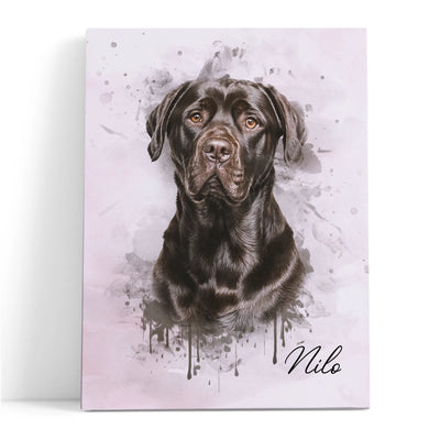 Retrato de mascotas en acuarela