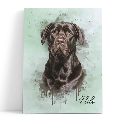 Retrato de mascotas en acuarela